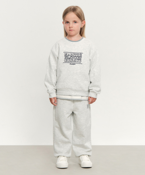 KIDS SWEAT SET-UP light heather gray