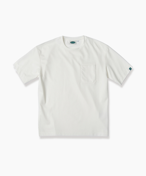 Футболка Cool Pima Round Pocket [Off White]_ZF2TS111