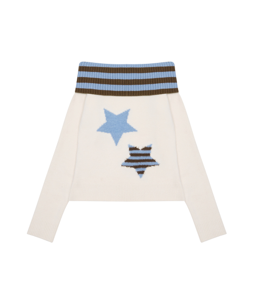 L19 STAR OFF-SHOULDER трикотаж(IVORY)