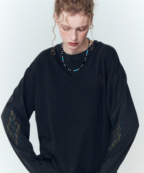 Navasta Пигментированный лонгслив Smoke Black