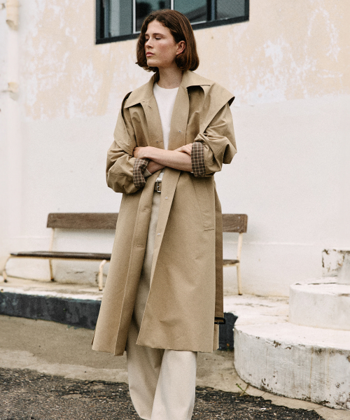 Тренч с шарфом_BEIGE