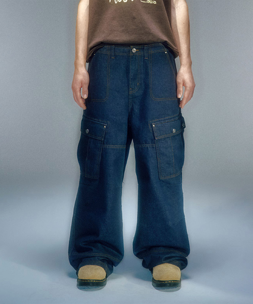 WAYEN MILITARY CARGO PANTS DEEP BLUE