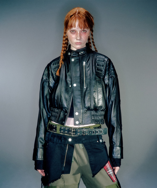 WEISER MOTORCYCLE BOMBER JACKET чёрный