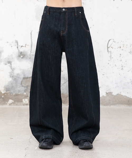 Luvo Twist Denim Pants [Nonfade Deep Indigo]