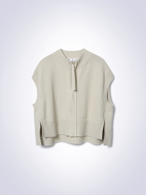 LOU LINEN VEST KNIT BEIGE
