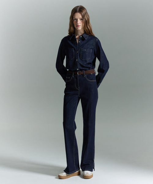 Женские джинсы буткат Selvedge Indigo