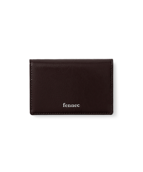 CRINKLE SOFT CARD CASE - ESPRESSO