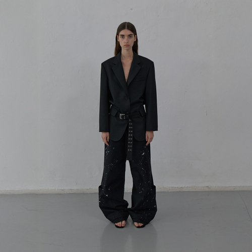 OVERSIZED TAILORED JACKET (BLACK)