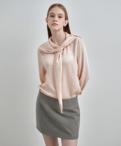 блузка точкарозовый MDBL004DOTPALEPINK