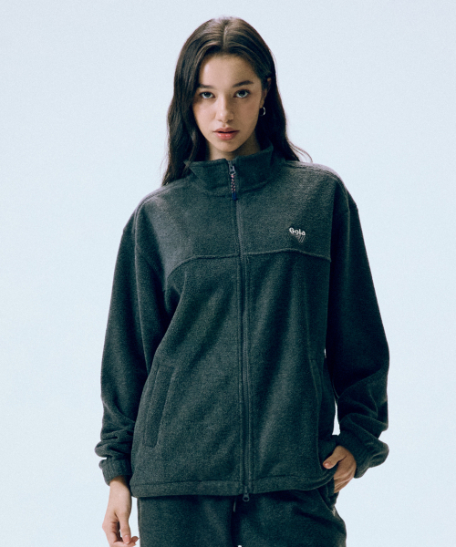 FLEECE FULL ZIP JACKET [CHARCOAL]