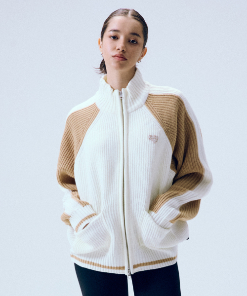 UNION JACK KNIT ZIP-UP [IVORY]