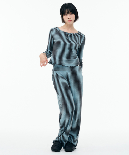POINTELLE PAJAMA PANTS [BABY BLUE]