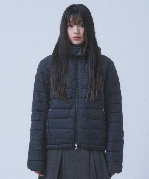 STAR PADDED JACKET [BLACK]