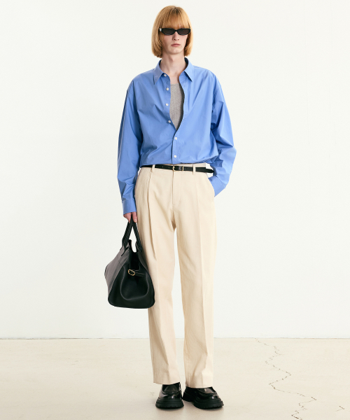 Corduroy Semi Wide Pants (Cream) TNPA5F107CR