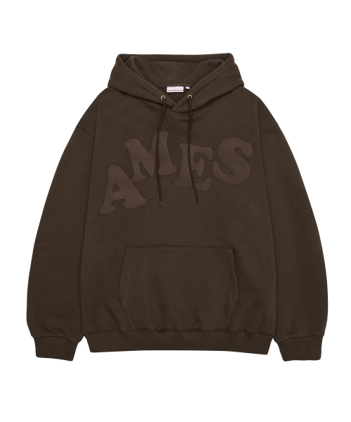 BIG TYPO HOODIE BROWN