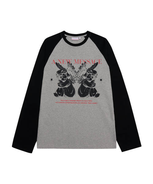ANGEL RAGLAN LONGSLEEVE TEE GREY