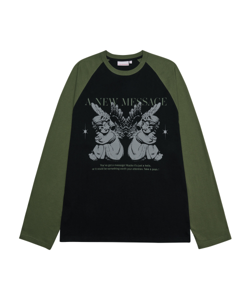 ANGEL RAGLAN LONGSLEEVE TEE BLACK