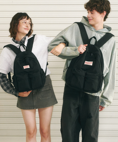마스마룰즈() Two pocket daily backpack_Black 상품 이미지