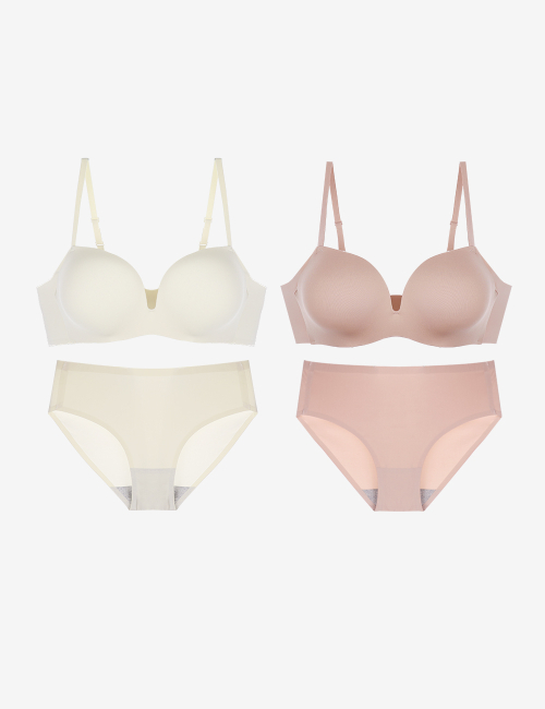 [2PACK] 3cm 밀크브라+팬티 set