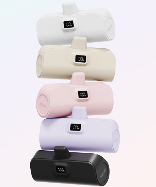 [5CORLOR] LED 잔량표시 도킹형 미니 보조배터리 C타입 8핀 5000mah 5컬러 스티커 증정
