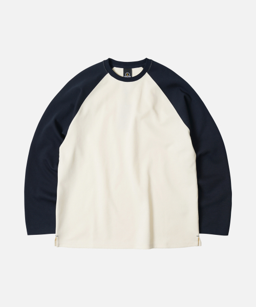 RAGLAN LONG SLEEVE TEE 002 _ NAVY