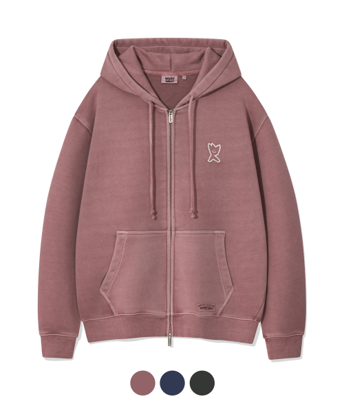 Худи на молнии Kiki с пигментным окрашиванием (3 colors)