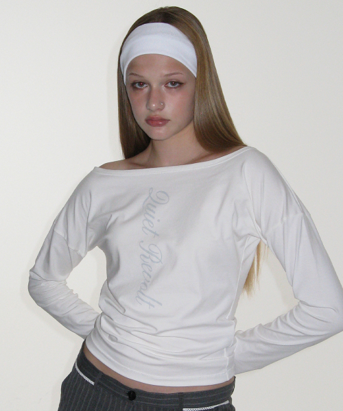 トップス CRANK / Letting Off-shoulder Top_Brack MUSINSA | CRANK Lettering Off-Shoulder Top_White