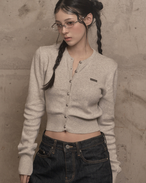 카키포인트 Signature Knit Cardigan (melange)