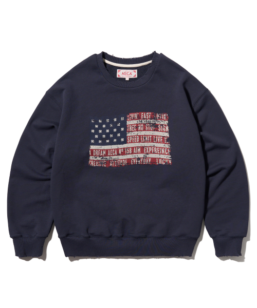 Easy & free flag sweat shirts-тёмно-синий