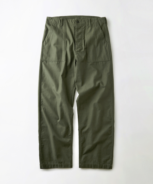 Прямые брюки-фатиг из сатина olive green