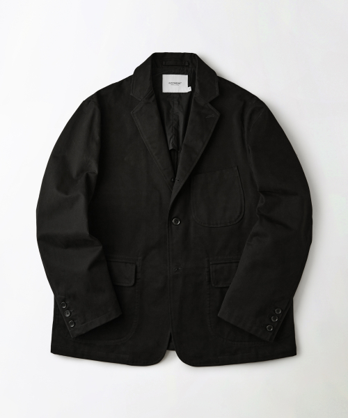 HIGH DENSITY COTTON CLASSIC 3-BUTTON JACKET_BLACK
