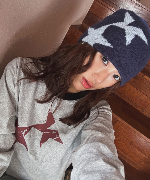카비시 TWIN STAR BEANIE NAVY(CV2FFUAB31A)
