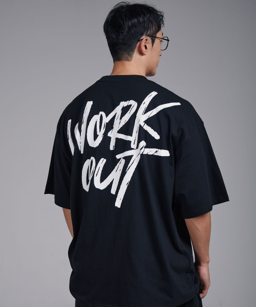 Оверсайз футболка KM08 WORKOUT Black