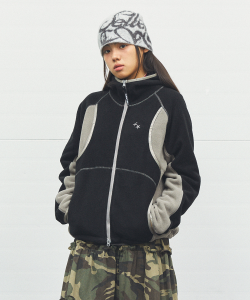 [매미 pick] 4-POCKET FLEECE JACKET BLACK(CV2FFFB960A)