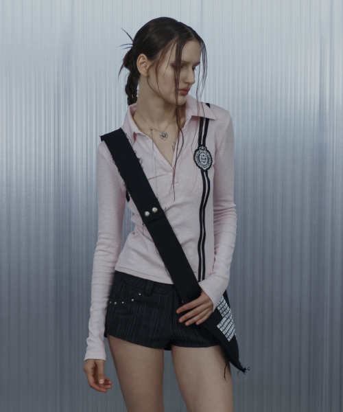 Waffen line collar футболка / baby розовый