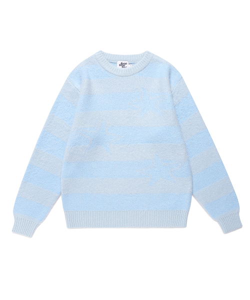 BRUSHED STAR KNIT SWEATER BLUE(CV2FFUK600A)
