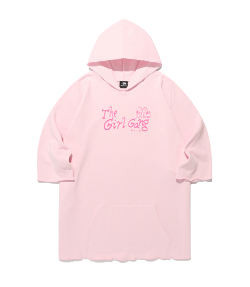 THE GIRL GANG DRESS HOODIE_LIGHT PINK(NG2FFUM409A)