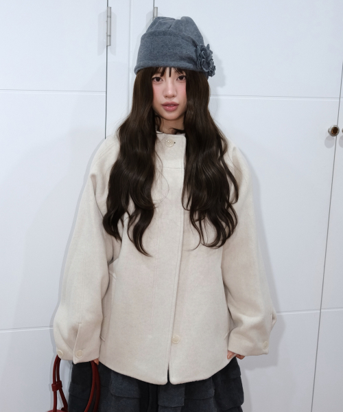 타입서비스 Hooded Half Coat [Oatmeal]