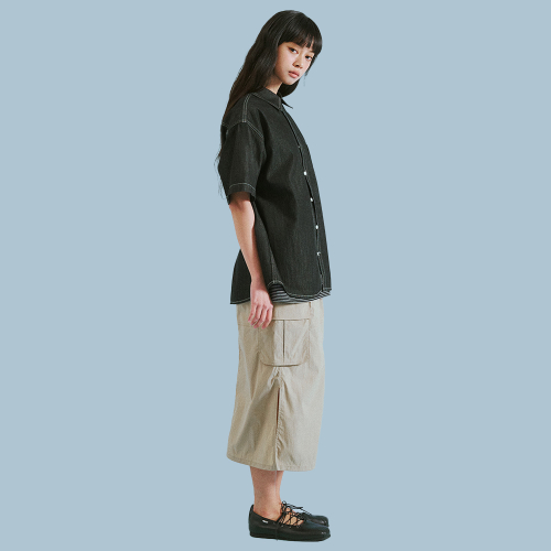 스트레치 카고 롱스커트 (MKSAC2352)