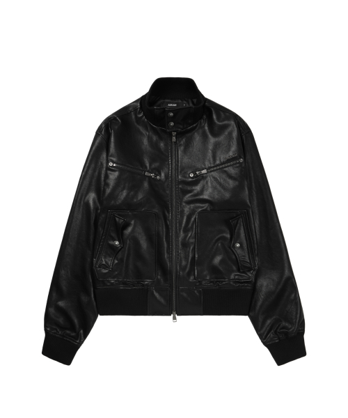 아캄(AAKAM) High-Neck Leather Jacket (Black) - 사이즈 & 후기 | 무신사