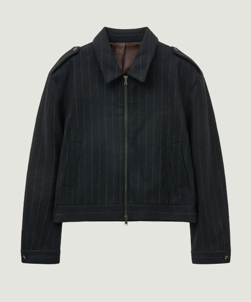 Шерстяной жакет в полоску French Wool Blend Officer