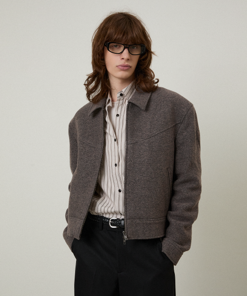 Куртка-тракер Velote Virgin Wool Boucle Mauve Brown