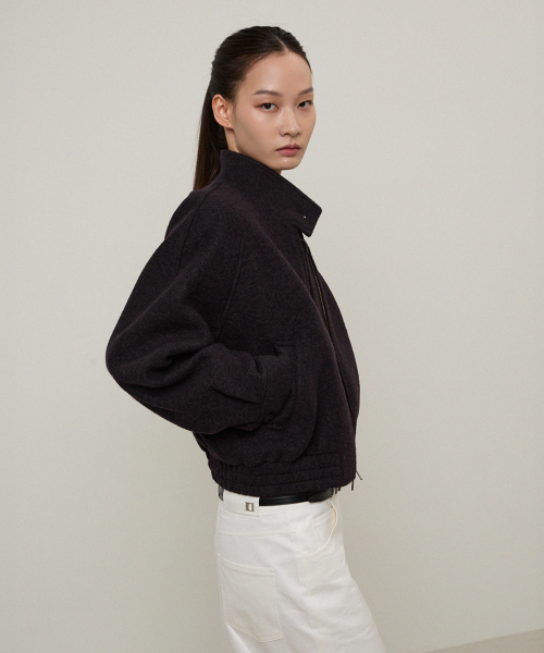 (w) papa virgin шерсть harrington куртка violet чёрный