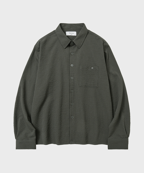 Кроп-рубашка в клетку Air Grid [Charcoal]