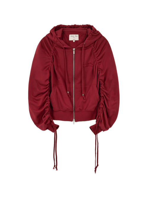 ジャケット・アウター MatinKim SLEEVE STRING DETAIL HOODY ZIP 마뗑킴(MATIN KIM) SLEEVE STRING DETAIL HOODY ZIP UP IN RED