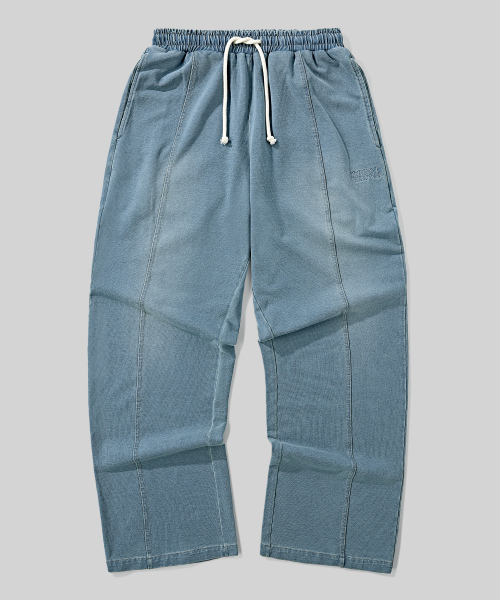 Широкие спортивные брюки с вареным эффектом [Medium Blue]