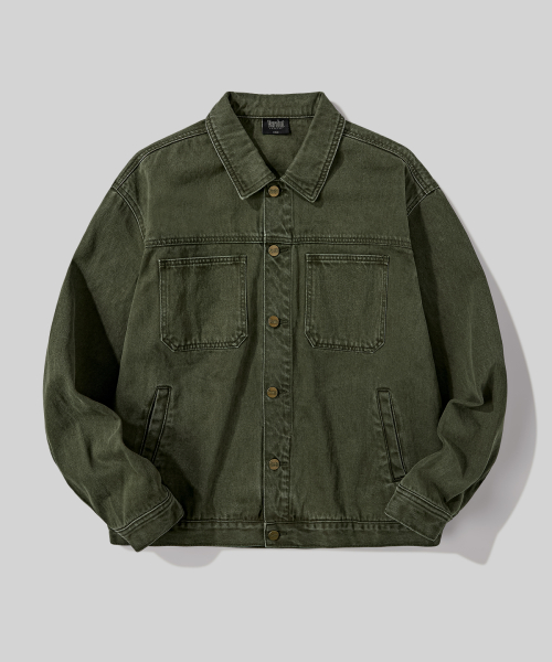 Куртка-рабочая из твила Garment Dyeing [Khaki]