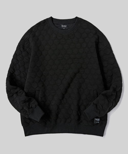 Свободный свитшот с облачной стежкой [Black]