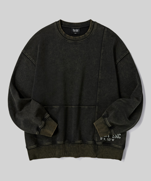 Свитшот Garment Dyeing со швами [Black]