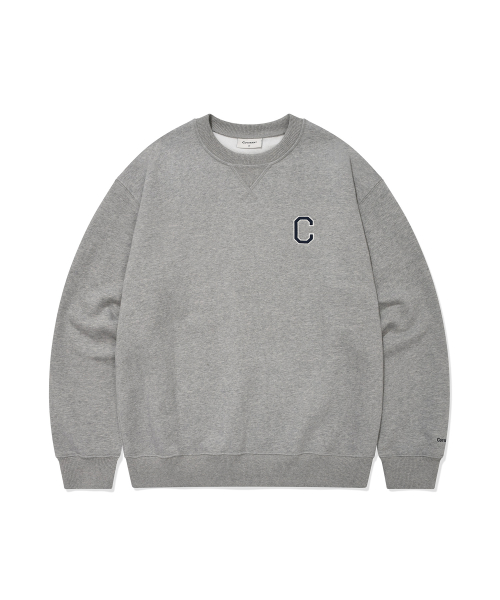 C 로고 맨투맨 Melange Gray